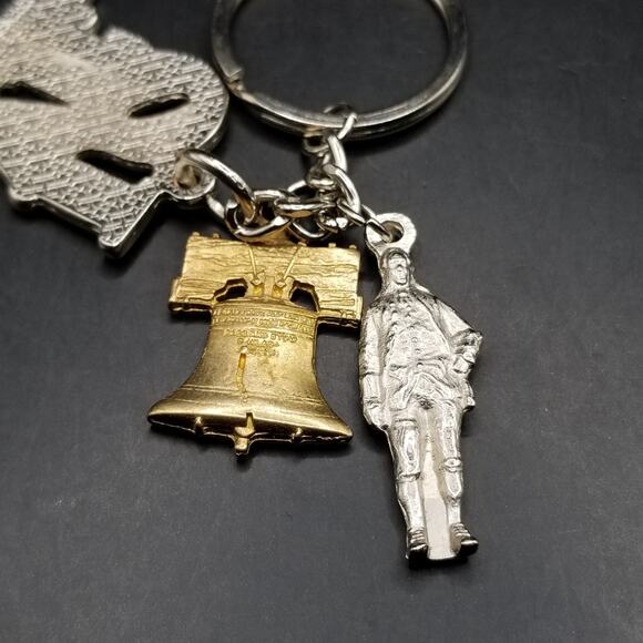 Philadelphia Souvenir Keychain LOVE Liberty Bell Ben Franklin Travel Collectible - Picture 5 of 7